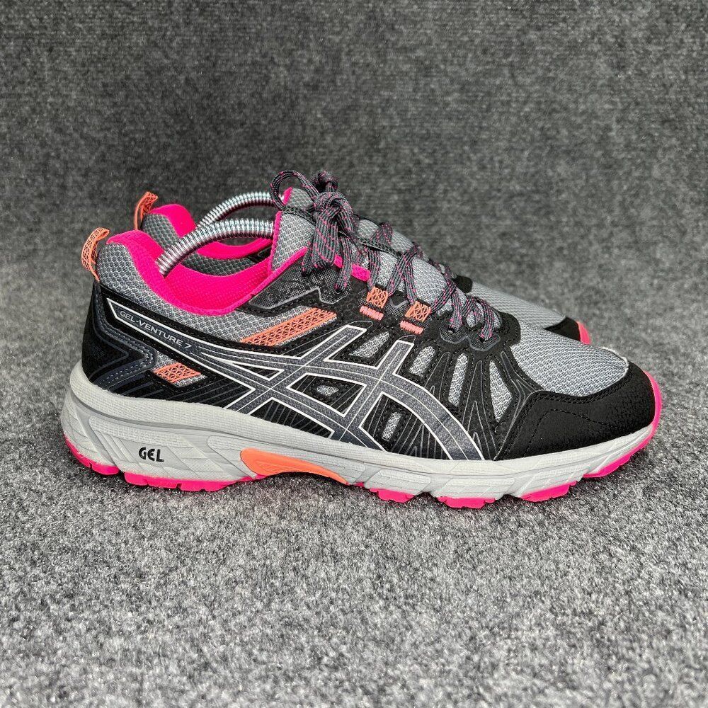Asics Gel-Venture 7 Trail Running Shoes Women's 10 Grey Athletic Outdoor Sneaker